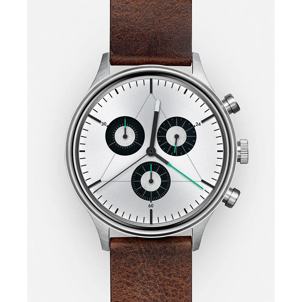 Cronometrics Unisex Silver Dial Round Shape Steel Analog Chrome Watch - CM02WL12