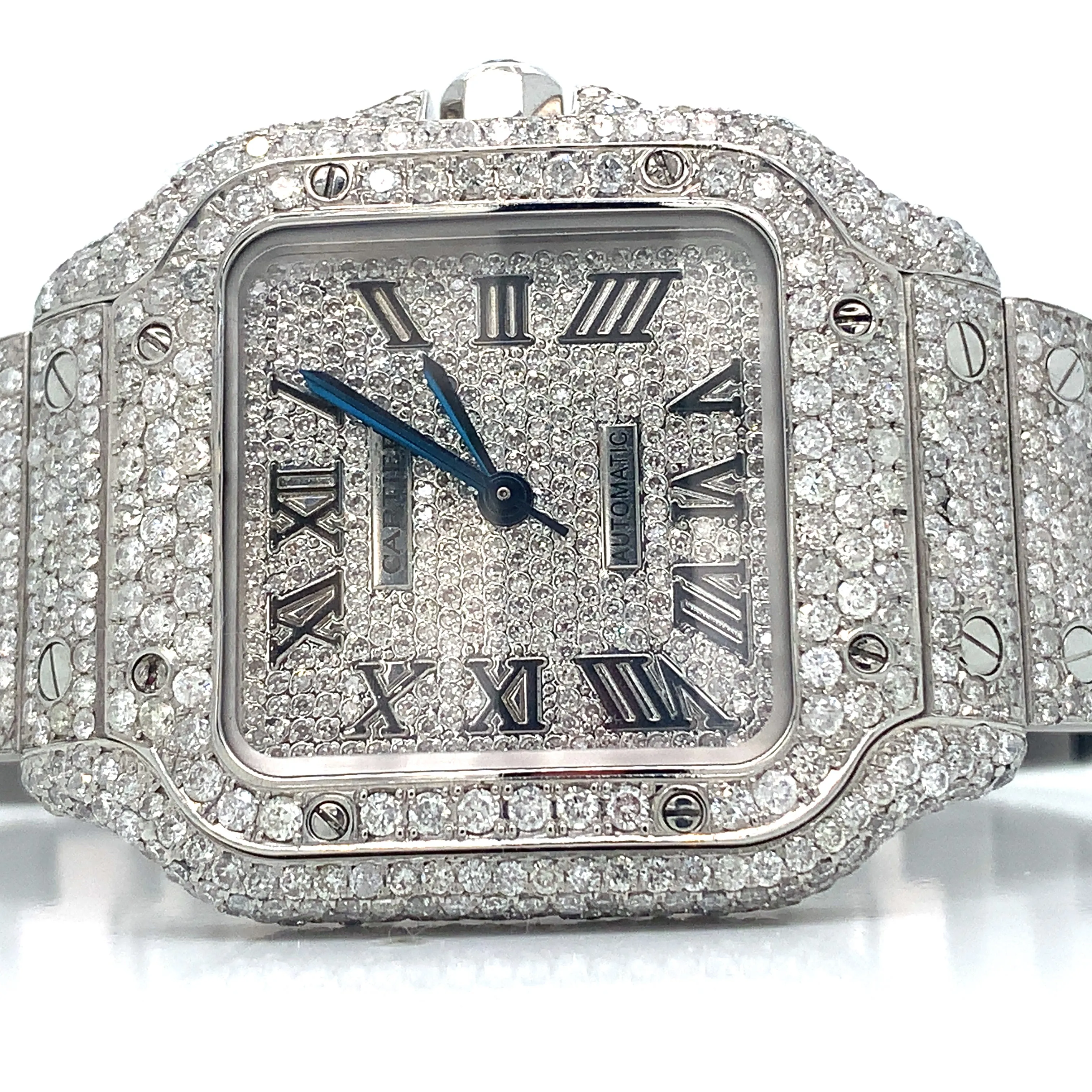 Diamond Cartier Santos Medium
