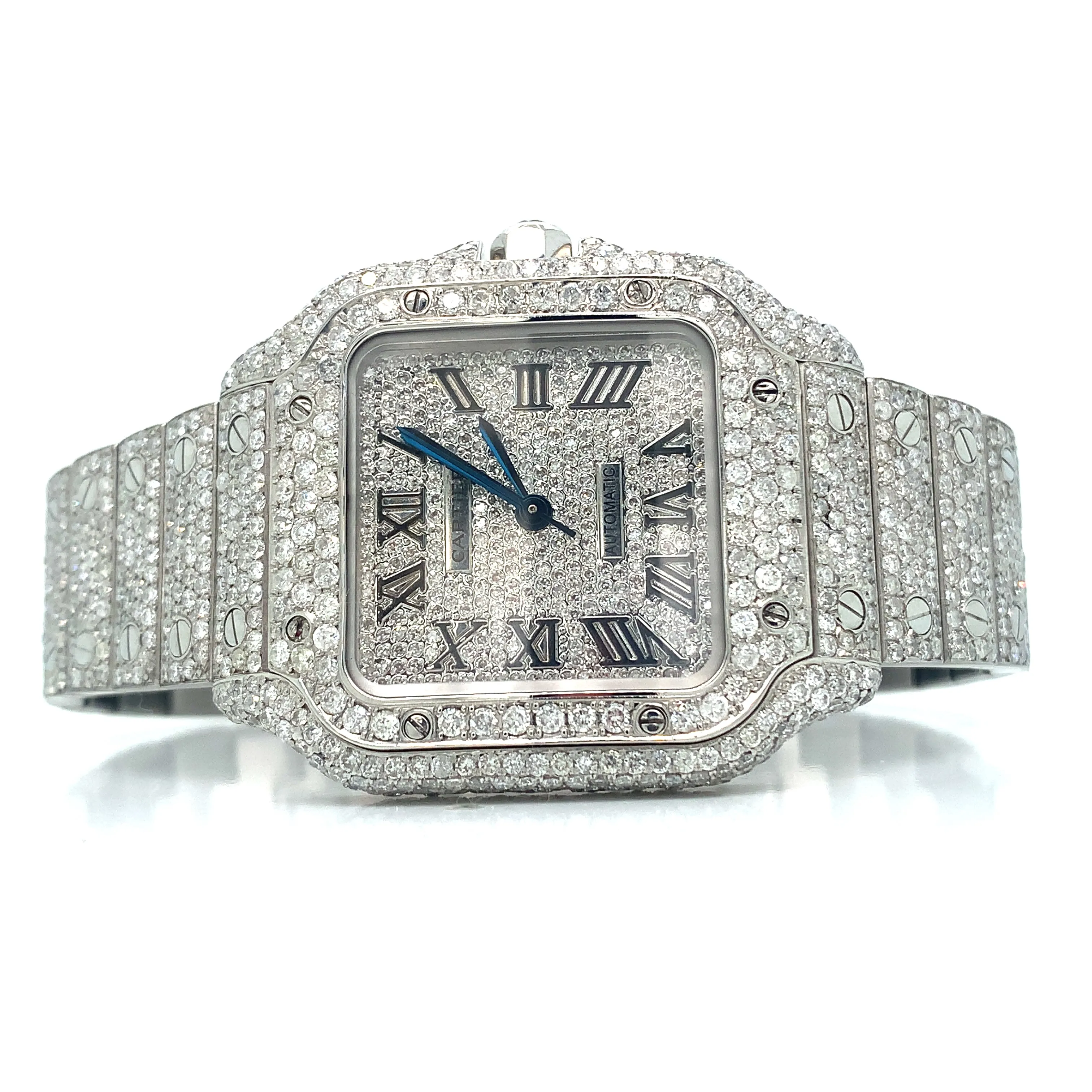 Diamond Cartier Santos Medium