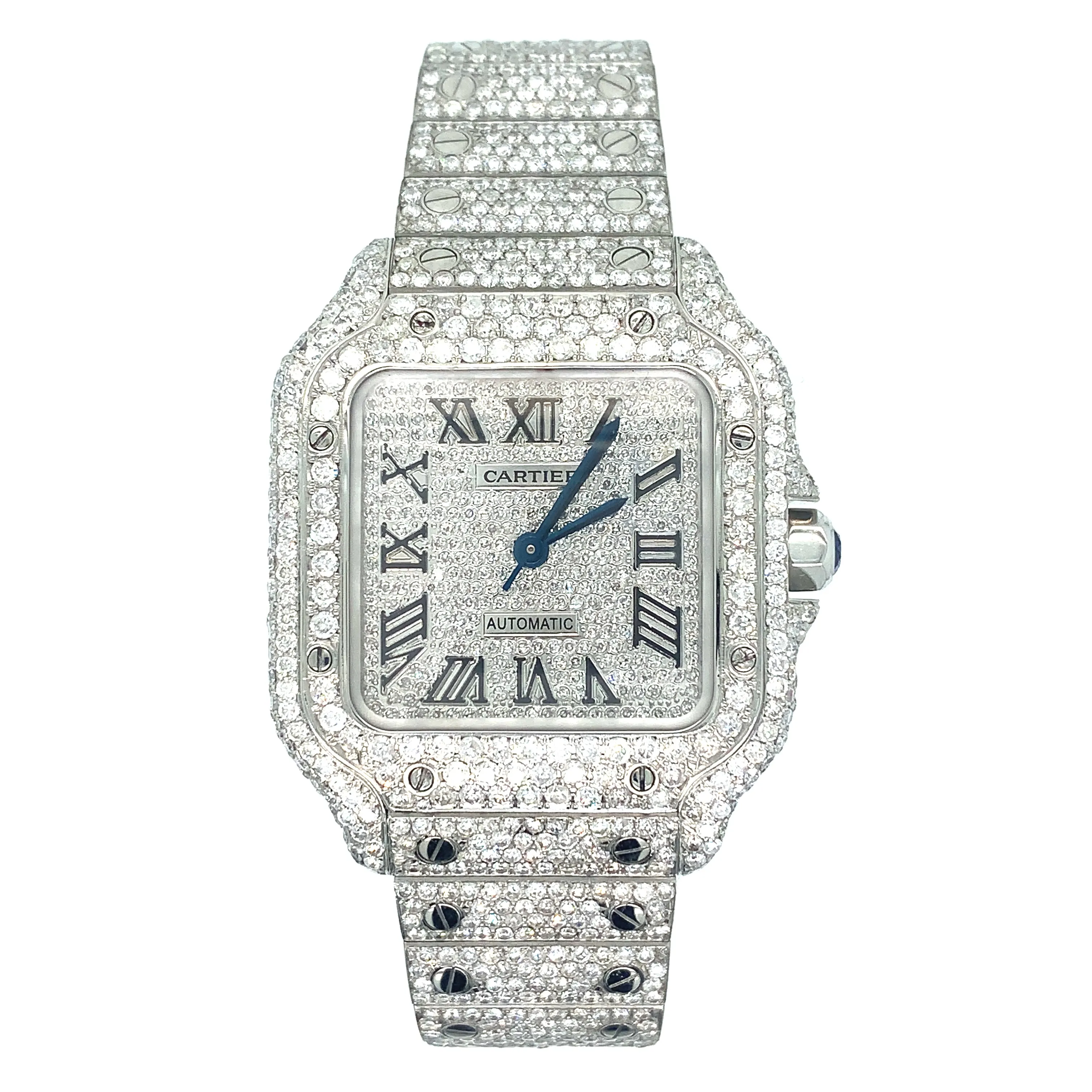 Diamond Cartier Santos Medium