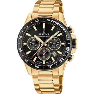 Festina Timeless Chronograph Black Dial Stainless Steel 316L Strap Men's F20634/5