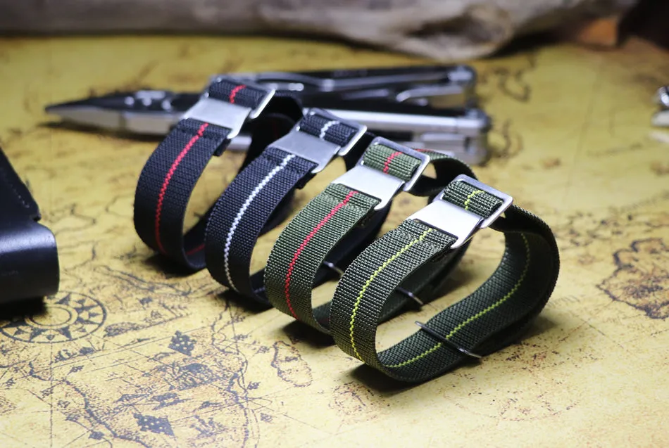 French Air Paratrooper Strap Elastic Nylon Nato Strap GT2 Mountaineering Canvas 20mm 21mm 22mm
