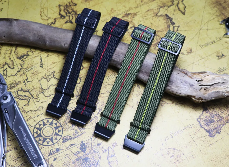 French Air Paratrooper Strap Elastic Nylon Nato Strap GT2 Mountaineering Canvas 20mm 21mm 22mm