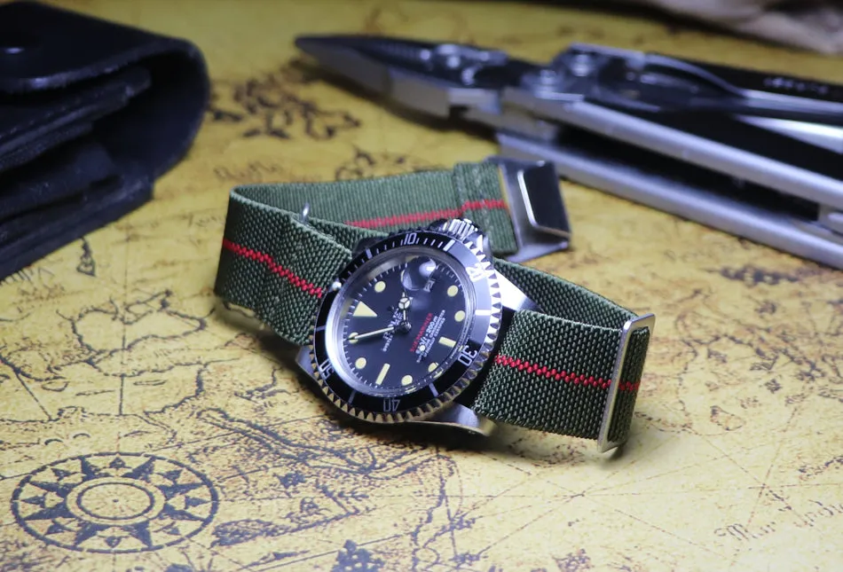 French Air Paratrooper Strap Elastic Nylon Nato Strap GT2 Mountaineering Canvas 20mm 21mm 22mm