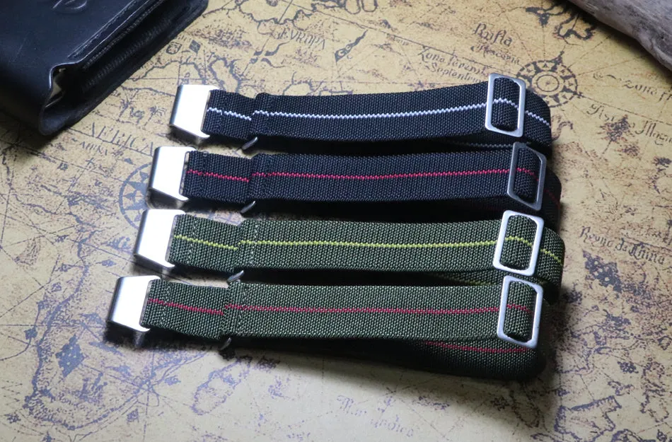 French Air Paratrooper Strap Elastic Nylon Nato Strap GT2 Mountaineering Canvas 20mm 21mm 22mm