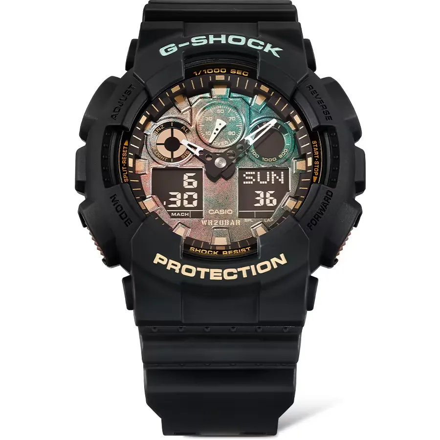 G SHOCK-ANALOG-DIGITAL GA-100 SERIES GA100RC-1A