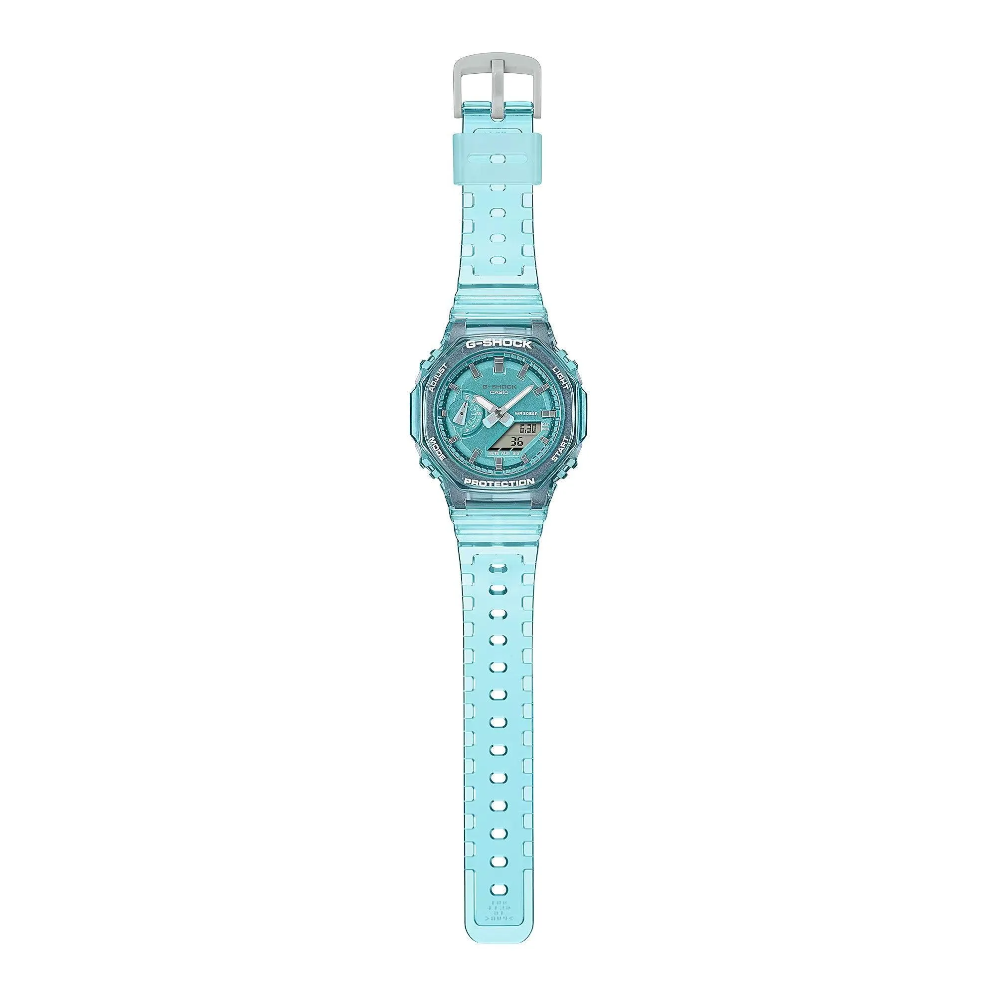G-Shock Carbon Core Guard Slim Duo - Womens Transparent Aqua - GMAS2100SK-2A