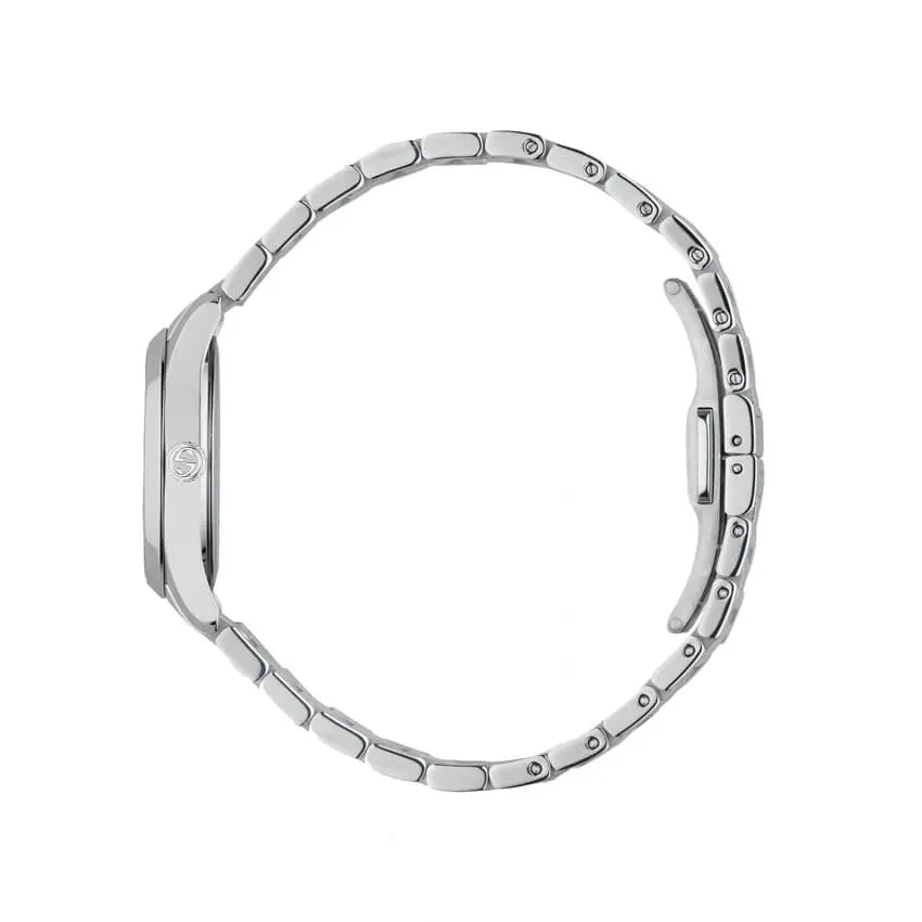 Gucci G-Timeless 27mm Silver Dial with Silver Feline Head Motif Women's Watch YA126595
