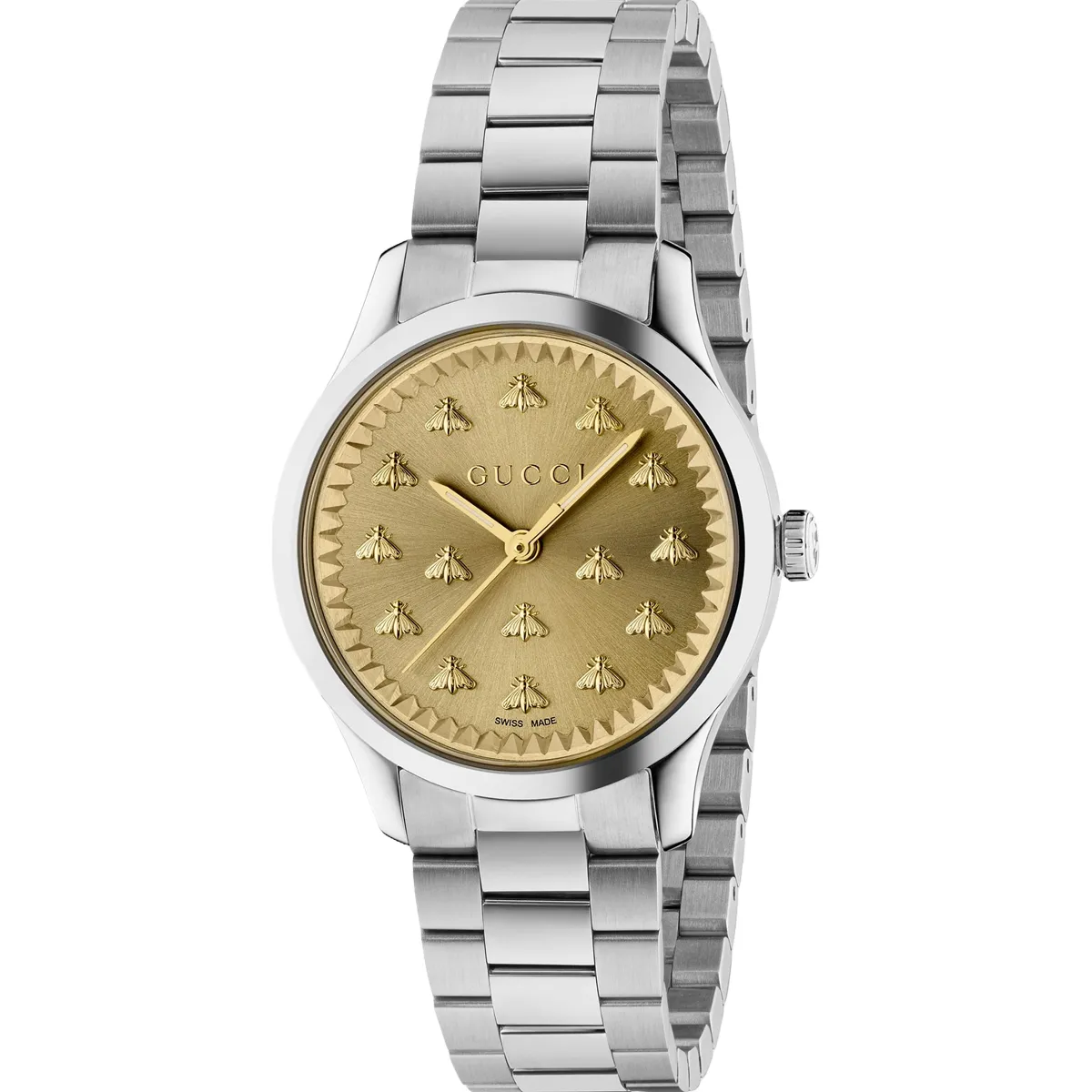 Gucci G-Timeless 32mm Gold Dial Quartz Ladies Watch
