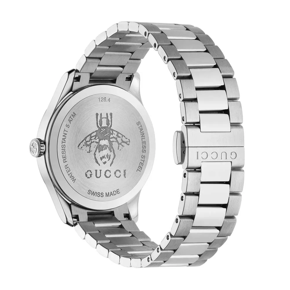Gucci G-Timeless 38mm Black Dial with Bee Motif Stainless Steel Watch YA1264136