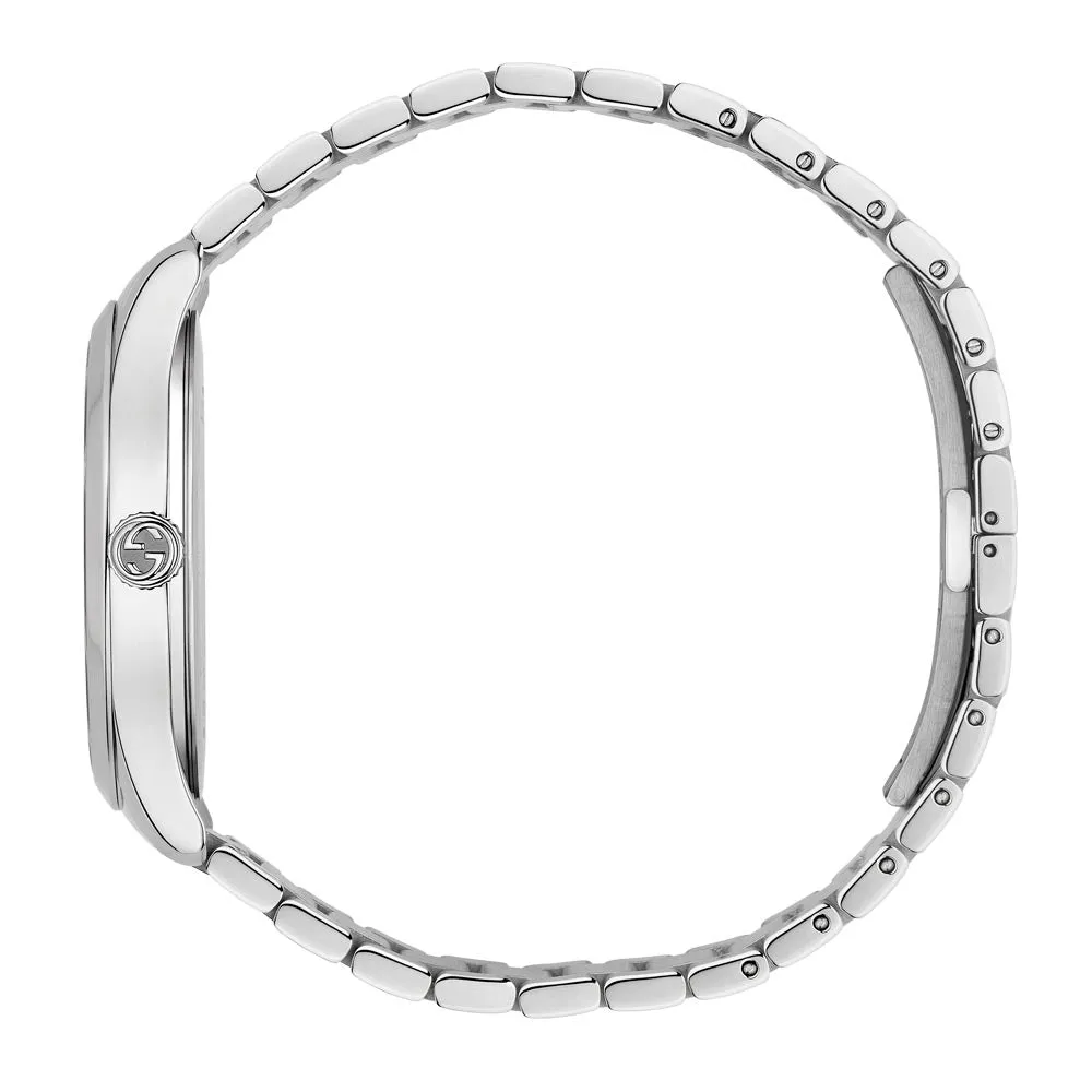 Gucci G-Timeless 38mm Gold Bee Motif Silver Dial Gold PVD Steel Ladies Quartz Watch YA1264131