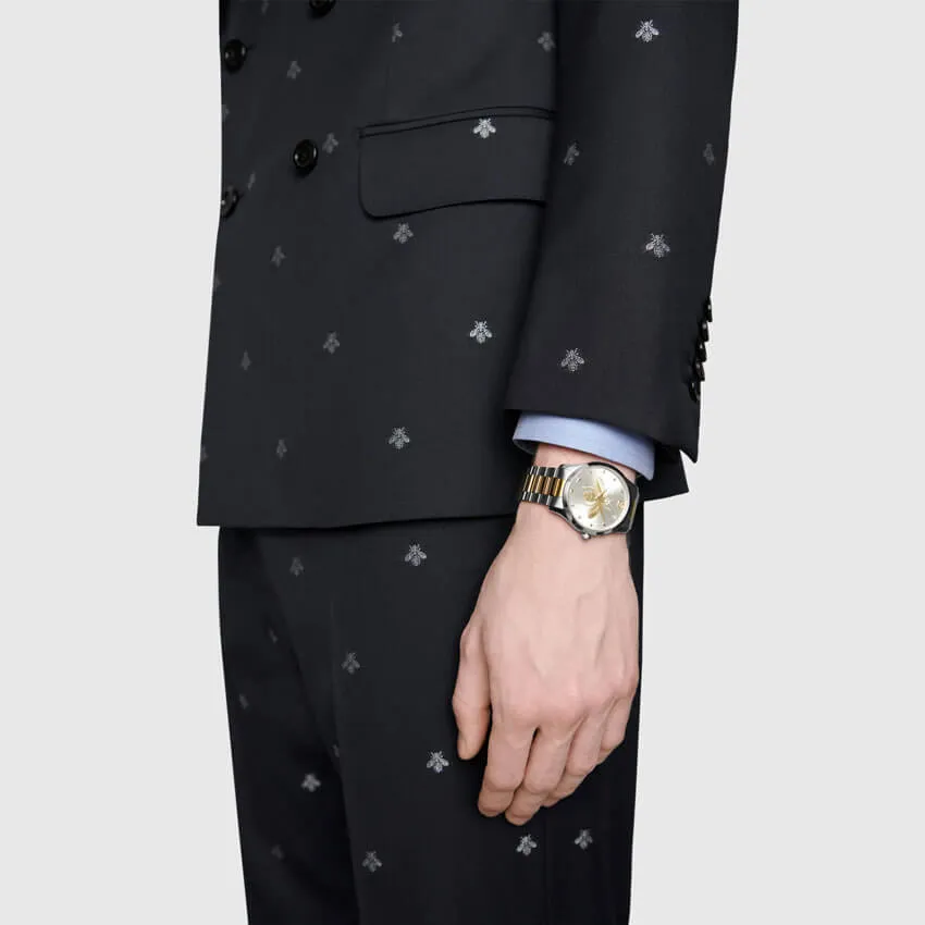 Gucci G-Timeless 38mm Two Tone Bee Motif Watch YA1264131