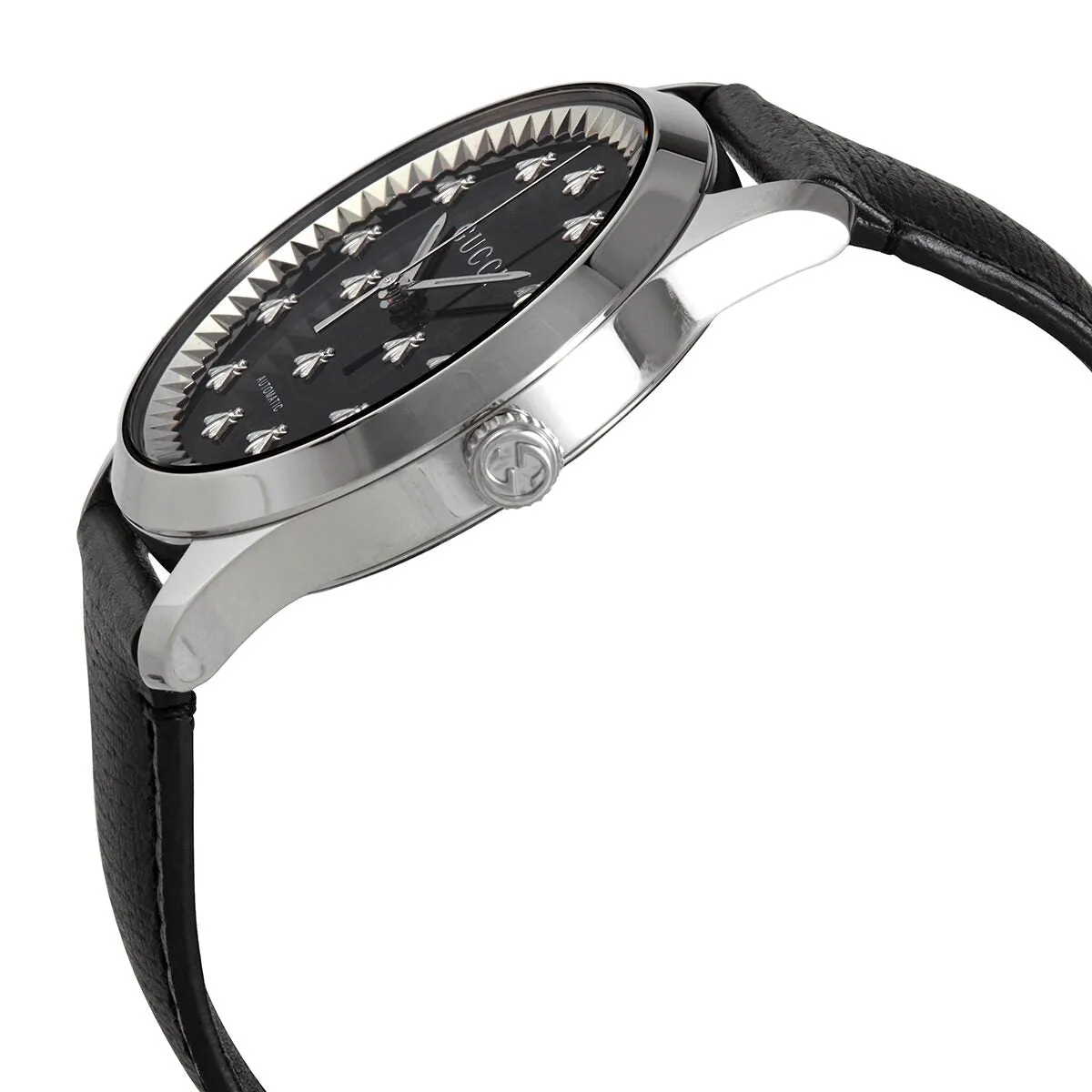 Gucci G-Timeless Automatic Black Onyx Stone Dial Men's Watch YA126286