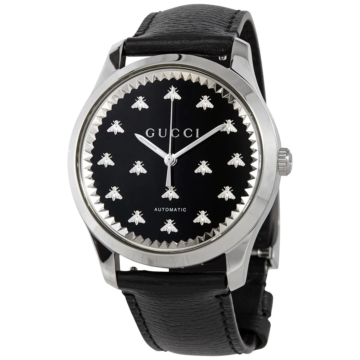 Gucci G-Timeless Automatic Black Onyx Stone Dial Men's Watch YA126286