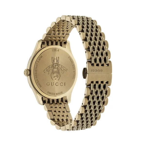 Gucci G-Timeless With Star Motif Gold Bee 36mm Quartz  Ladies Watch