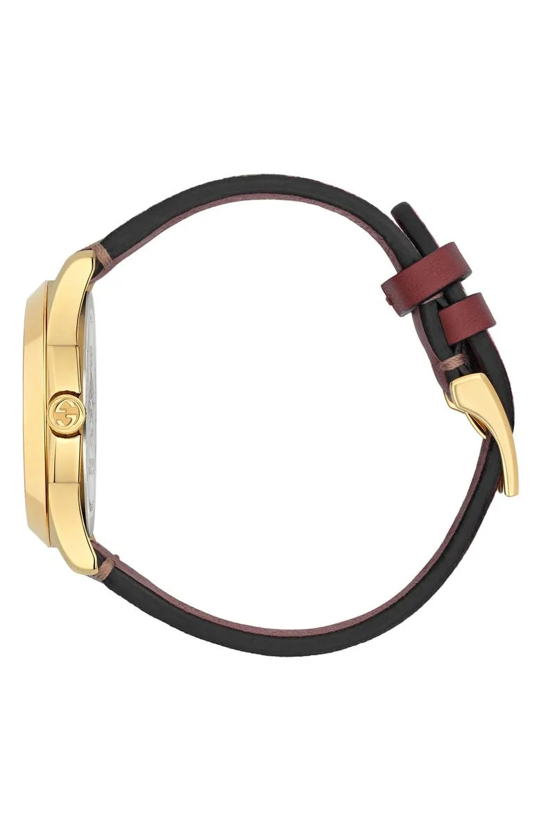 Gucci YA1264038A G-Timeless Floral Print GG Canvas Strap, 38mm Women Watches Lexor Miami