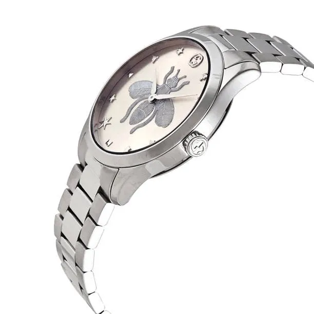 Gucci YA1264126 G-Timeless Quartz Silver Dial Women Watches Lexor Miami