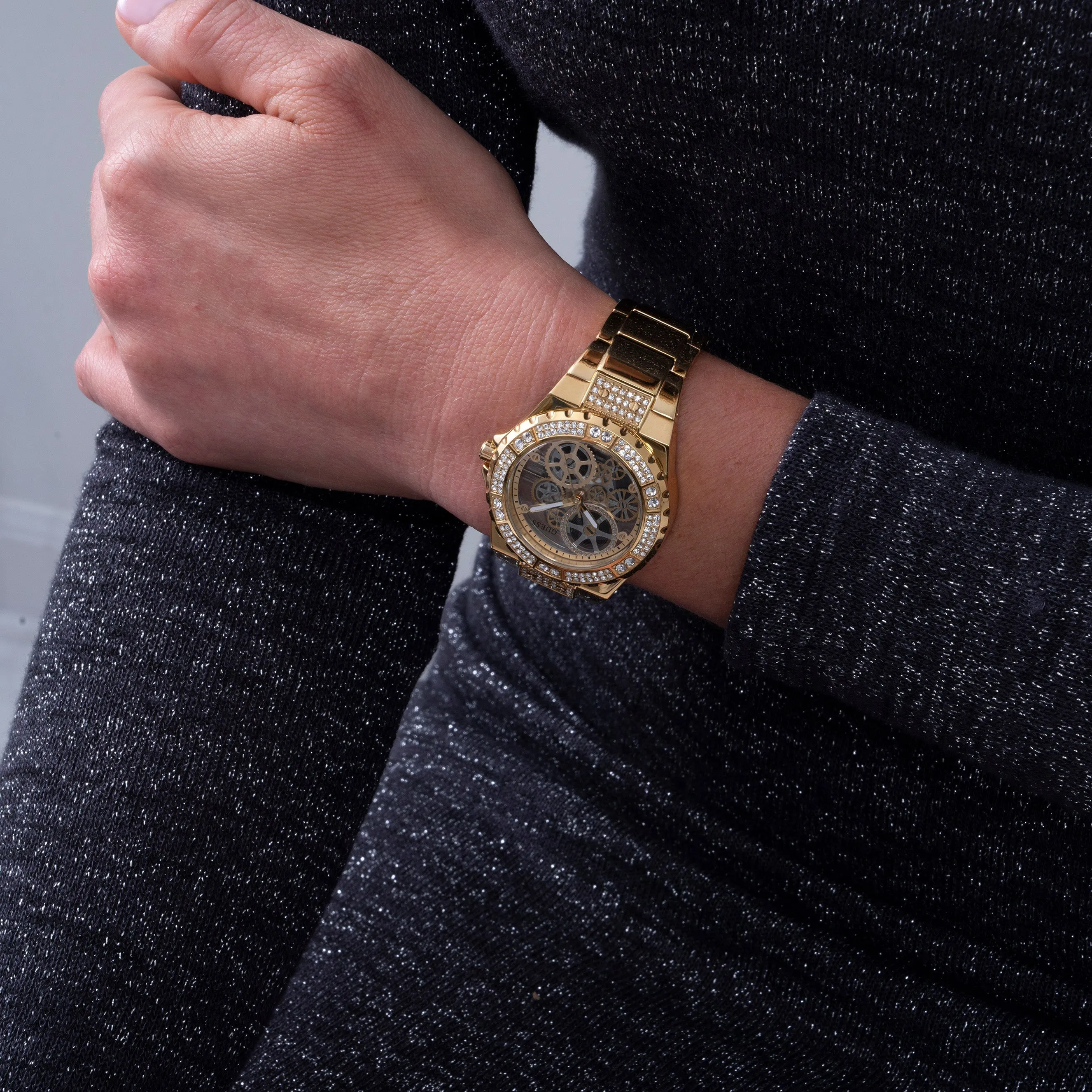 Guess GW0302L2 Ladies Reveal Gold Watch