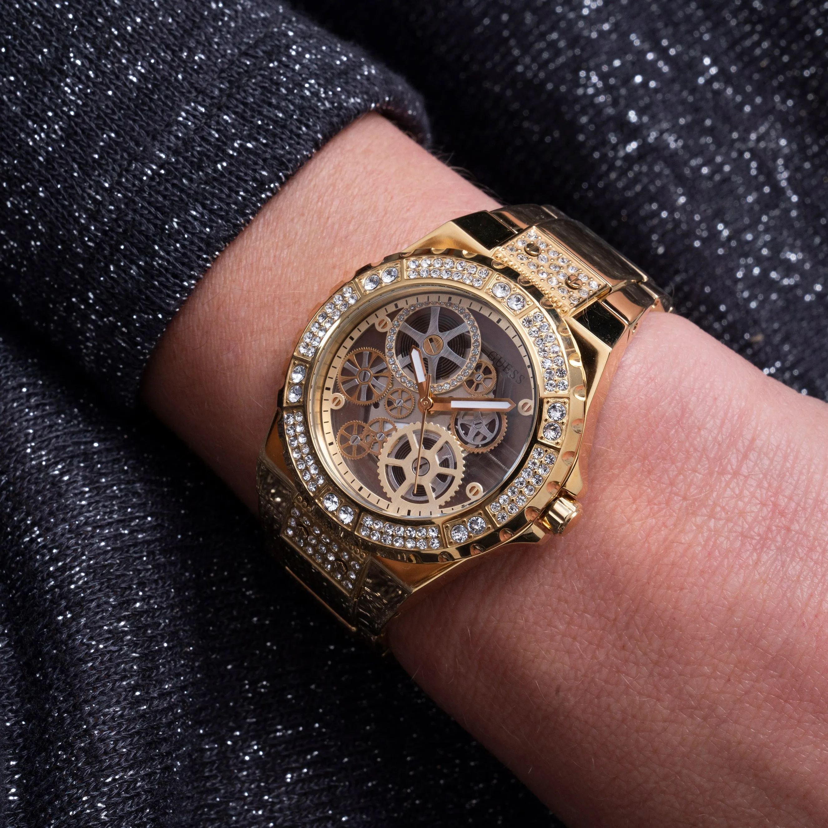 Guess GW0302L2 Ladies Reveal Gold Watch