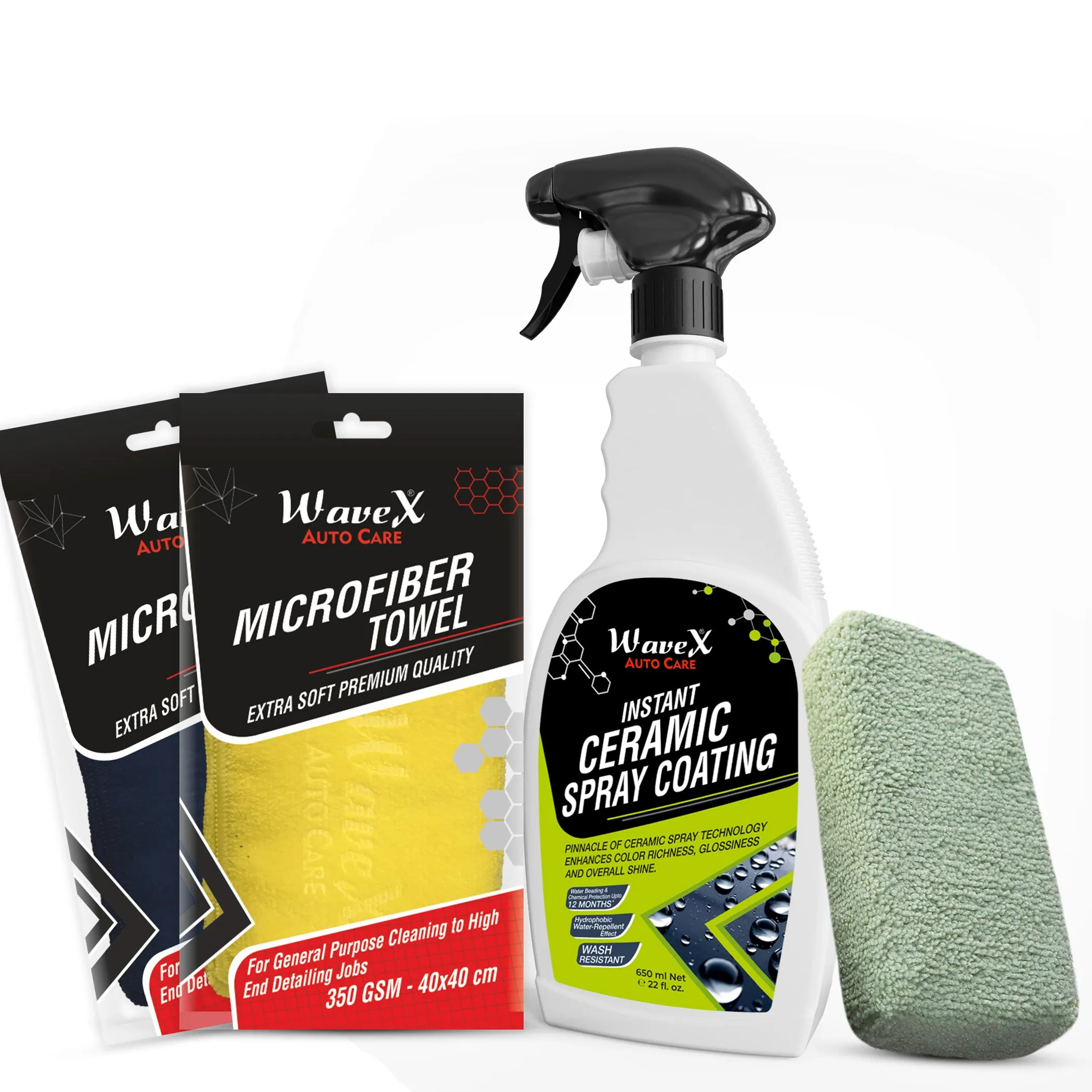 Instant Ceramic Coating for Car - 650ml  Easy to Apply  Just Spray and Wipe  Super Hydrophobic, Extreme Gloss, Smoothness and Protects Paint