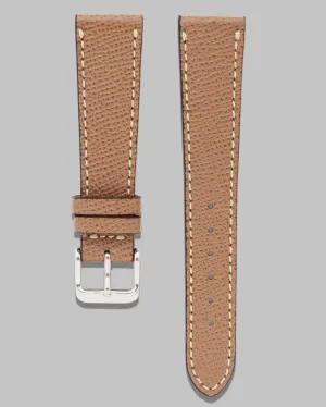 Italian Textured Calfskin Watch Strap (Swiss Taupe)