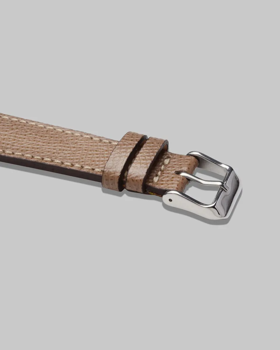 Italian Textured Calfskin Watch Strap (Swiss Taupe)