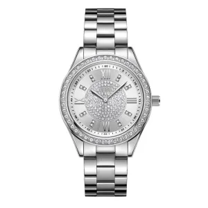 JBW Women's Mondrian 34 Watch 0.08 ctw Diamond - Stainless Steel - Silver - J6388