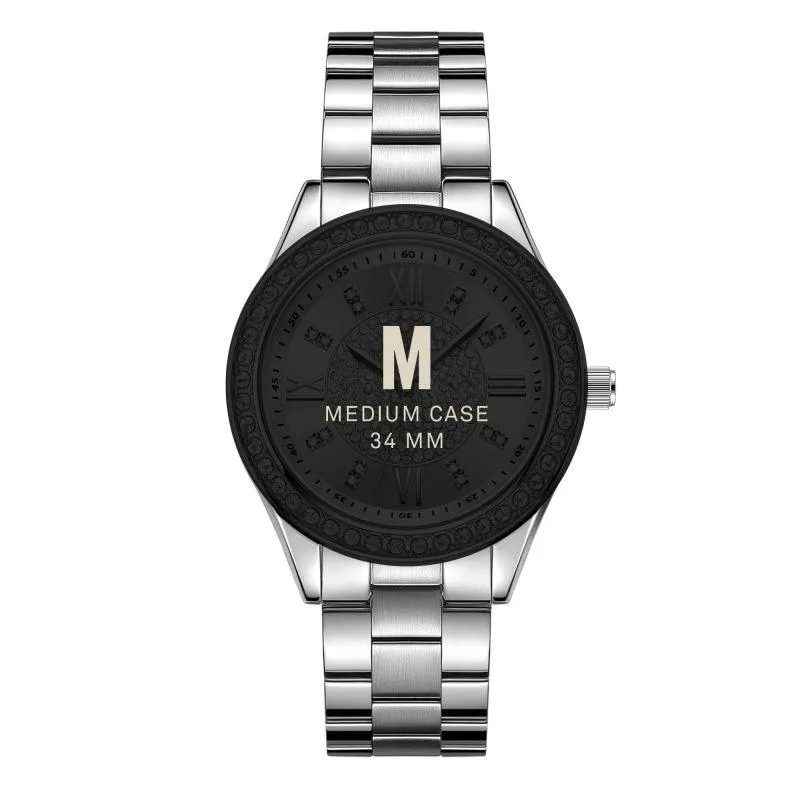 JBW Women's Mondrian 34 Watch 0.08 ctw Diamond - Stainless Steel - Silver - J6388