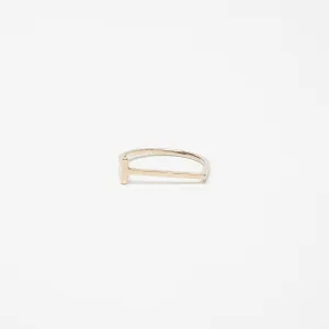 KWIT | 14K WHITE GOLD LETTER T RING