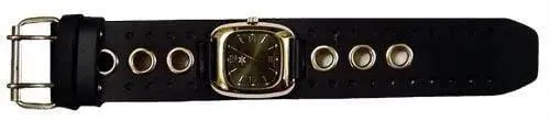 Leather Loop Watch (Green Face)