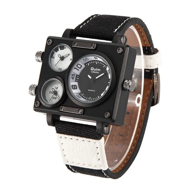 Multiple Time Zone Military watch from Oulm. Truly unique!