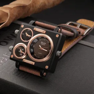 Multiple Time Zone Military watch from Oulm. Truly unique!