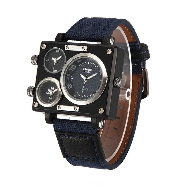 Multiple Time Zone Military watch from Oulm. Truly unique!