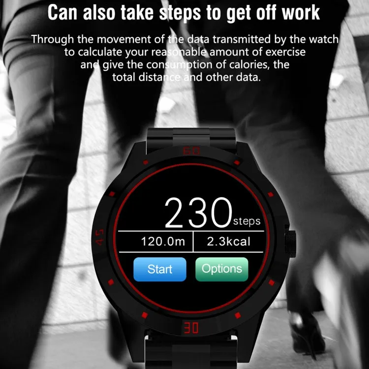 N6 Smart Watch 1.3 inch TFT Screen MTK2502C Bluetooth4.0, Stainless Steel Watch Band, Support Heart Rate Monitor & Pedometer & Sleep Monitor & Sedentary Reminder(Silver)