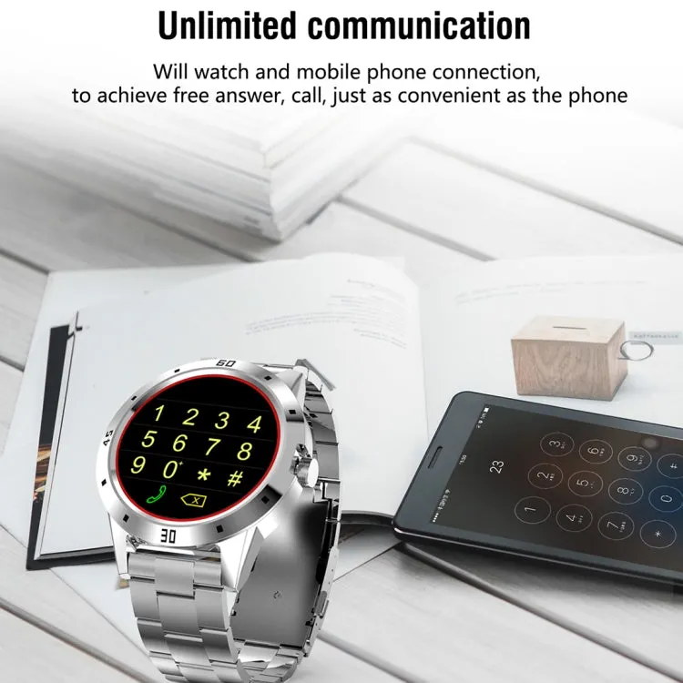 N6 Smart Watch 1.3 inch TFT Screen MTK2502C Bluetooth4.0, Stainless Steel Watch Band, Support Heart Rate Monitor & Pedometer & Sleep Monitor & Sedentary Reminder(Silver)