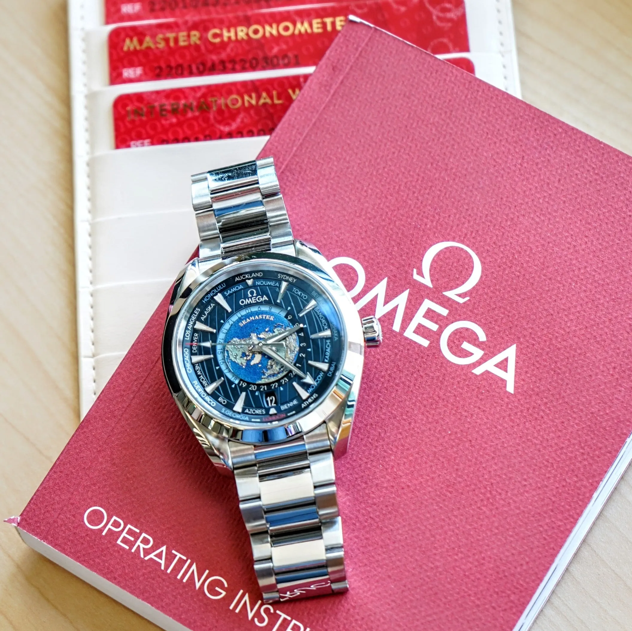 OMEGA Seamaster Aqua Terra Watch 43mm 150M ALL S.S. Wristwatch Ref. 220.10.43.22.03.001 ALL Original Double Box & Papers