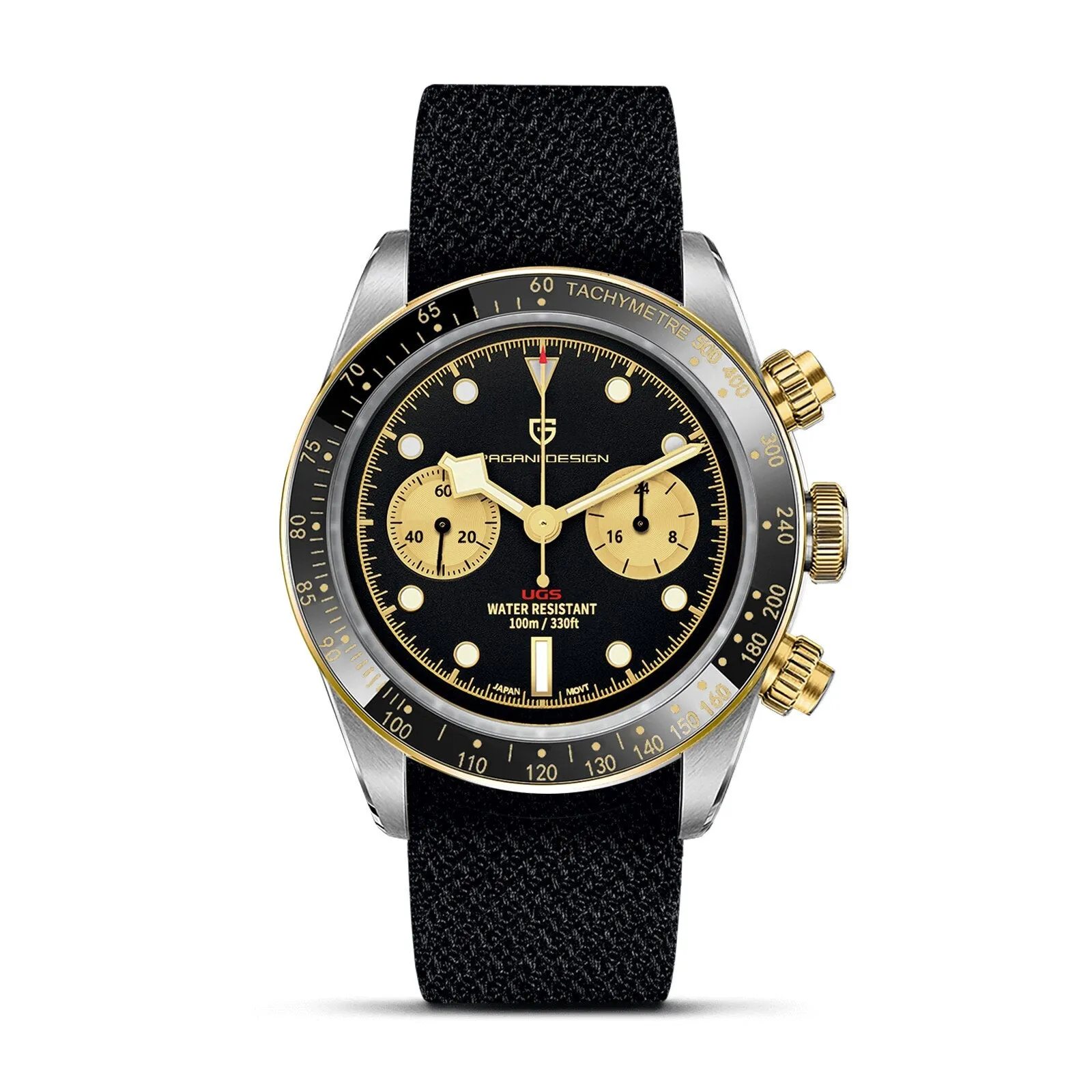 PAGANI DESIGN Men&#39;s Watches Gold Panda Luxury Quartz Watch For Men Sport Chronograph Sapphire glass 100M Waterproof 2022 New