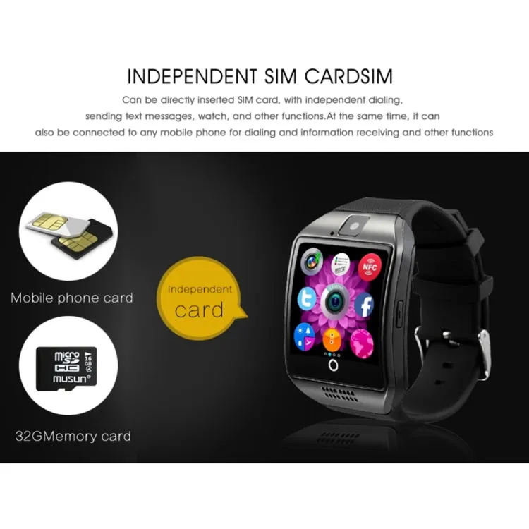 Q18 1.54 inch TFT Screen MTK6260A 360MHz Bluetooth 3.0 Smart Watch Phone, 128M   64M Memory(Black)