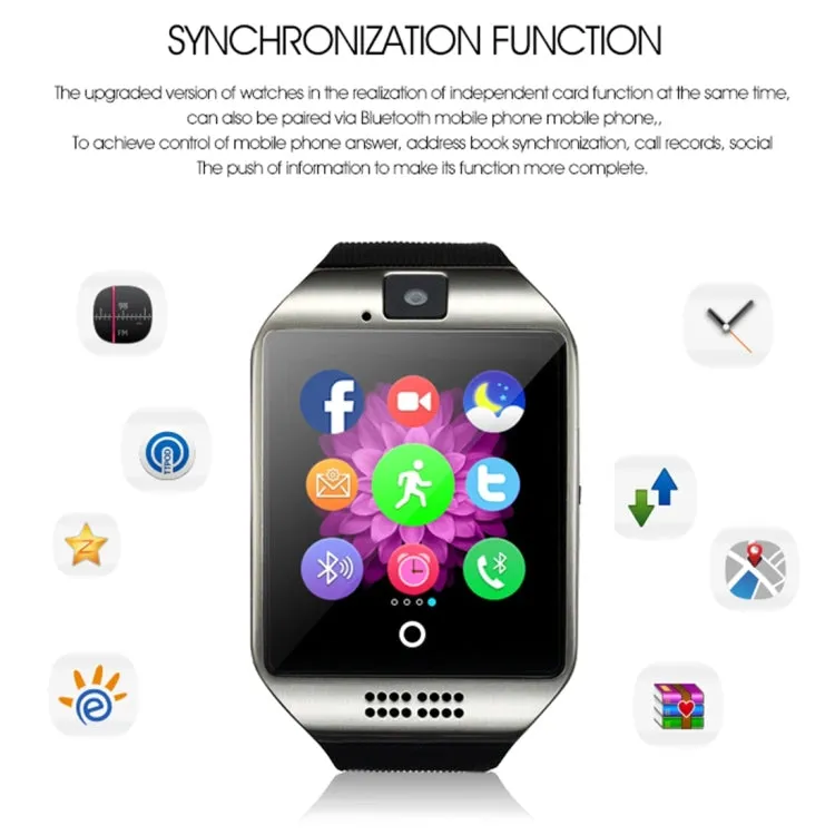 Q18 1.54 inch TFT Screen MTK6260A 360MHz Bluetooth 3.0 Smart Watch Phone, 128M   64M Memory(Black)