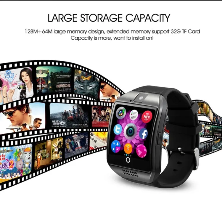 Q18 1.54 inch TFT Screen MTK6260A 360MHz Bluetooth 3.0 Smart Watch Phone, 128M   64M Memory(Black)