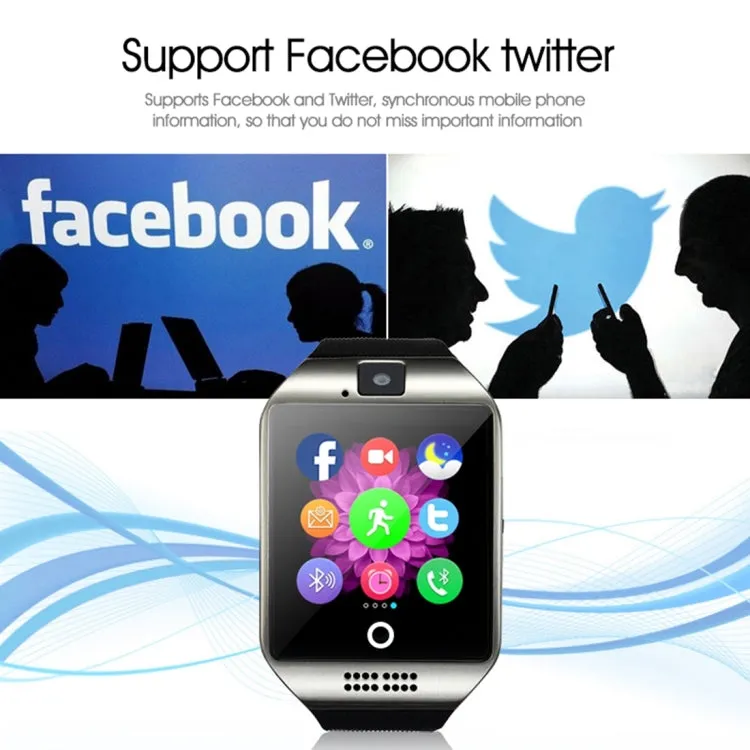 Q18 1.54 inch TFT Screen MTK6260A 360MHz Bluetooth 3.0 Smart Watch Phone, 128M   64M Memory(Black)