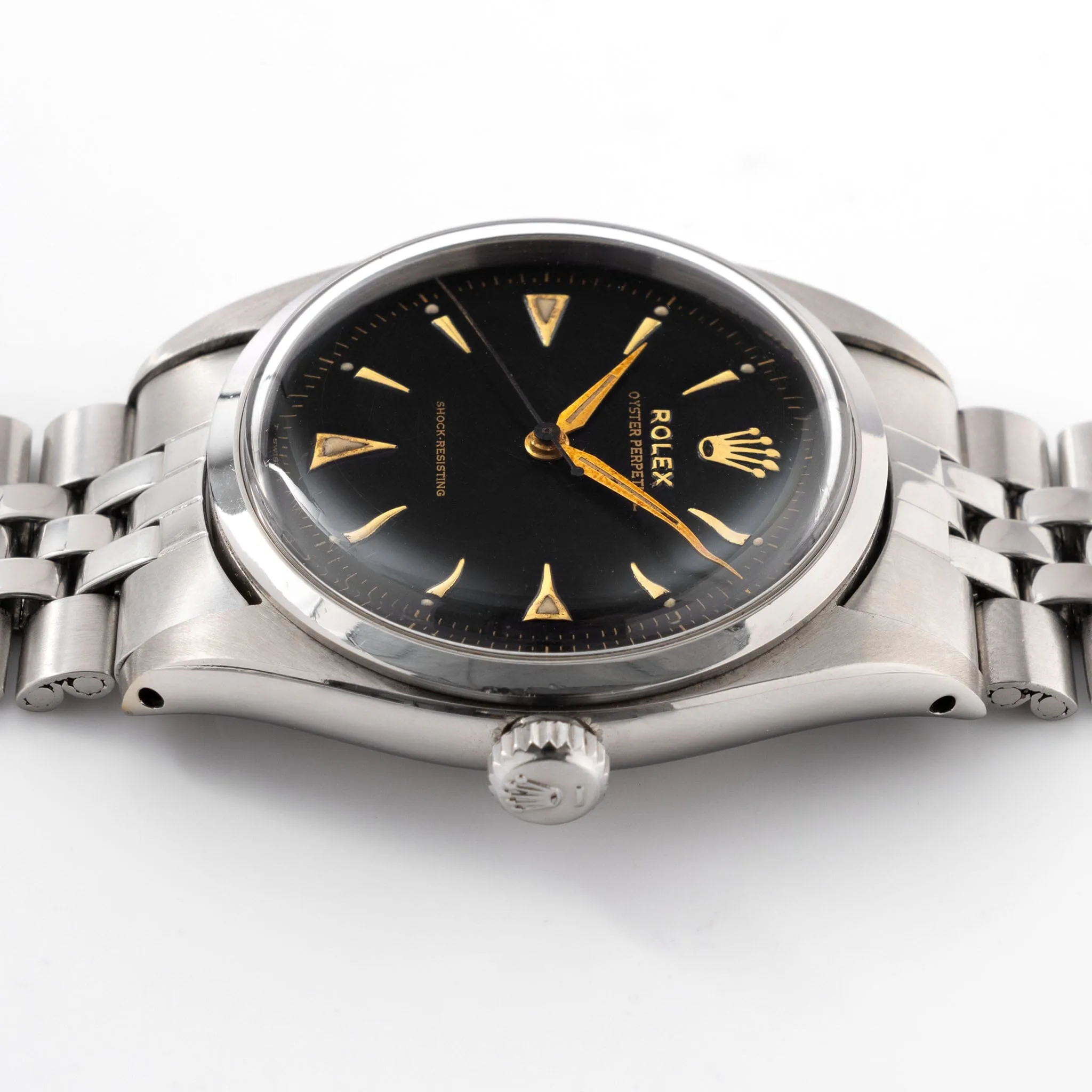 Rolex Oyster Perpetual Ovettone Black Dial Ref 6352