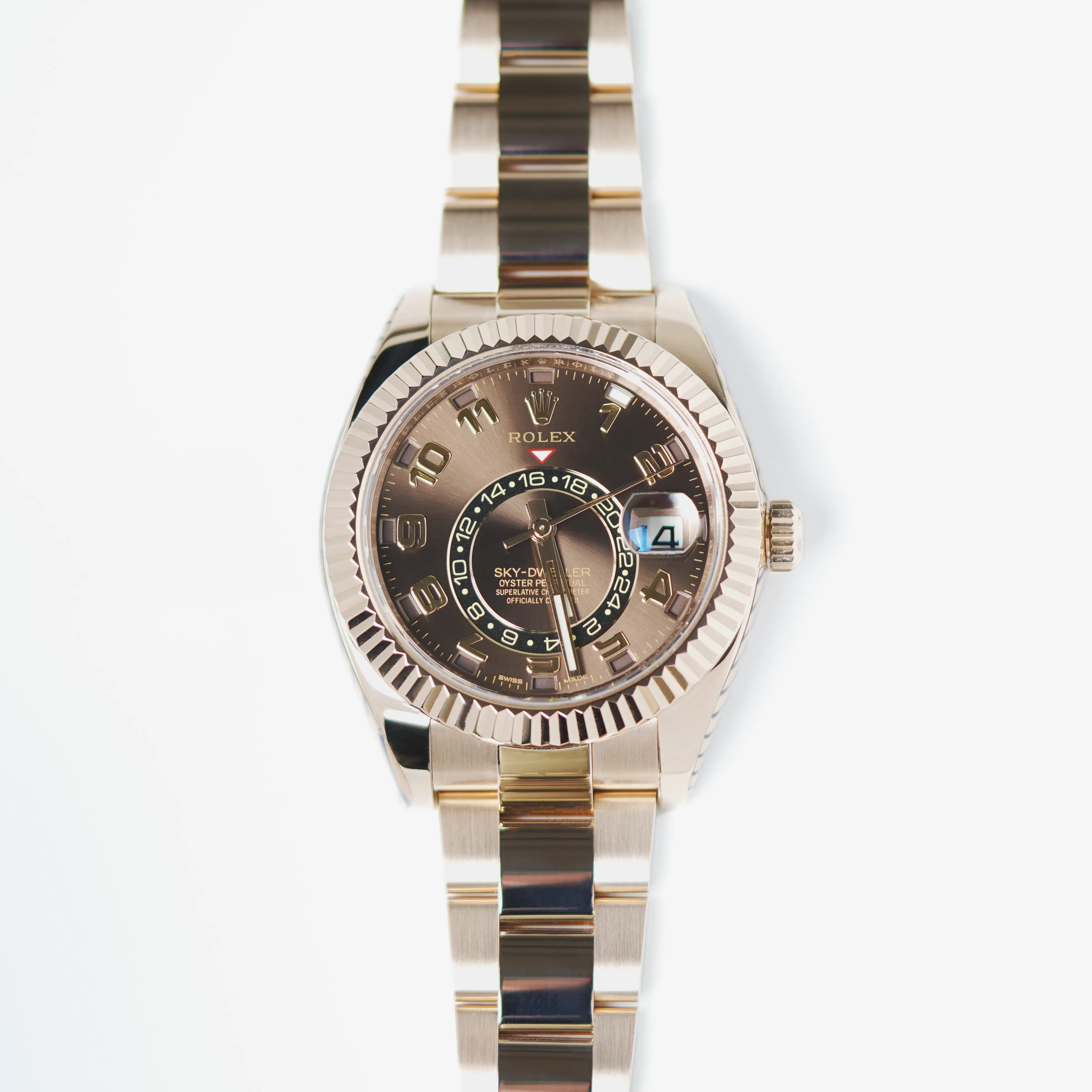 Rolex Sky-Dweller Rose Gold 42 326935 'Chocolate Arabic Dial'