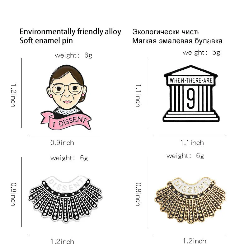 Ruth Bader Ginsburg Brooch