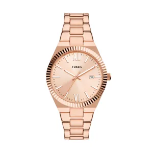 Scarlette Three-Hand Date Rose Gold-Tone Stainless Steel Watch