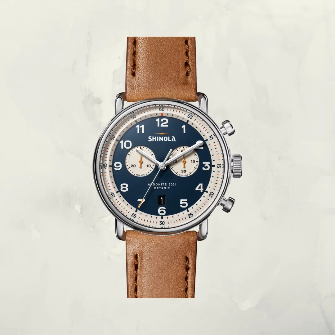 Shinola The Canfield Chrono Model C56 43mm - Blue Dial