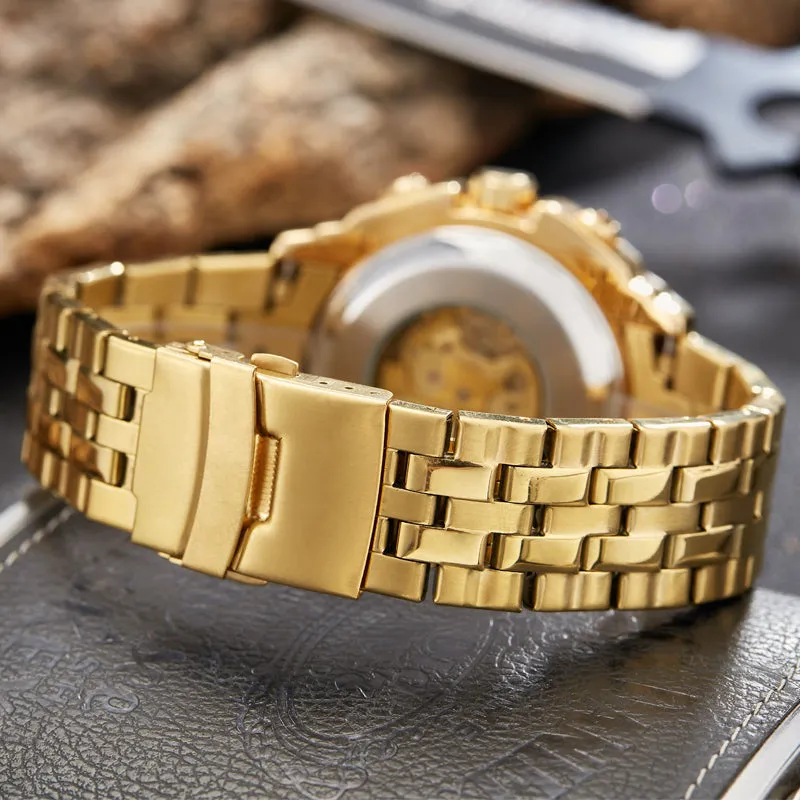 The Abraham Lincoln Gold Skeleton Mechanical Watches