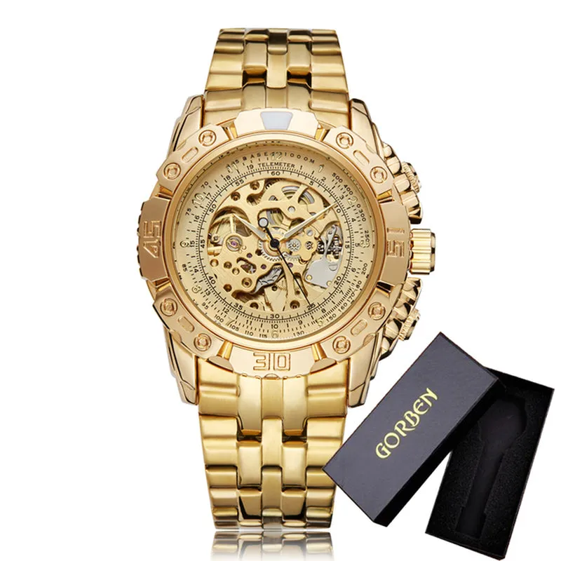 The Abraham Lincoln Gold Skeleton Mechanical Watches