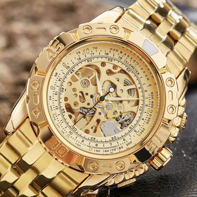 The Abraham Lincoln Gold Skeleton Mechanical Watches
