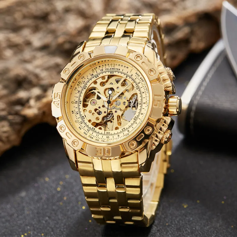 The Abraham Lincoln Gold Skeleton Mechanical Watches